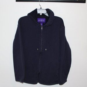Savile Row Co. London Full Zip Sweatshirt Hoodie Navy Blue Men's Size Large L